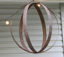 Rustic Hanging Plant Holder, Made with Reclaimed Whiskey Barrel Rings