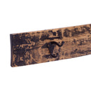 Rustic Wooden Coat Rack With 4 Metal Hooks, Made From Reclaimed Whiskey Barrel Staves