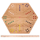 Aggravation Wahoo Marble Board Game, Double-Sided, Hand Painted by AmishToyBox.com