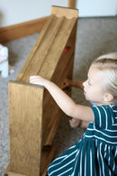 Wooden Ball Roller Racetrack Toy, Amish-Made, with 8 Wooden Balls