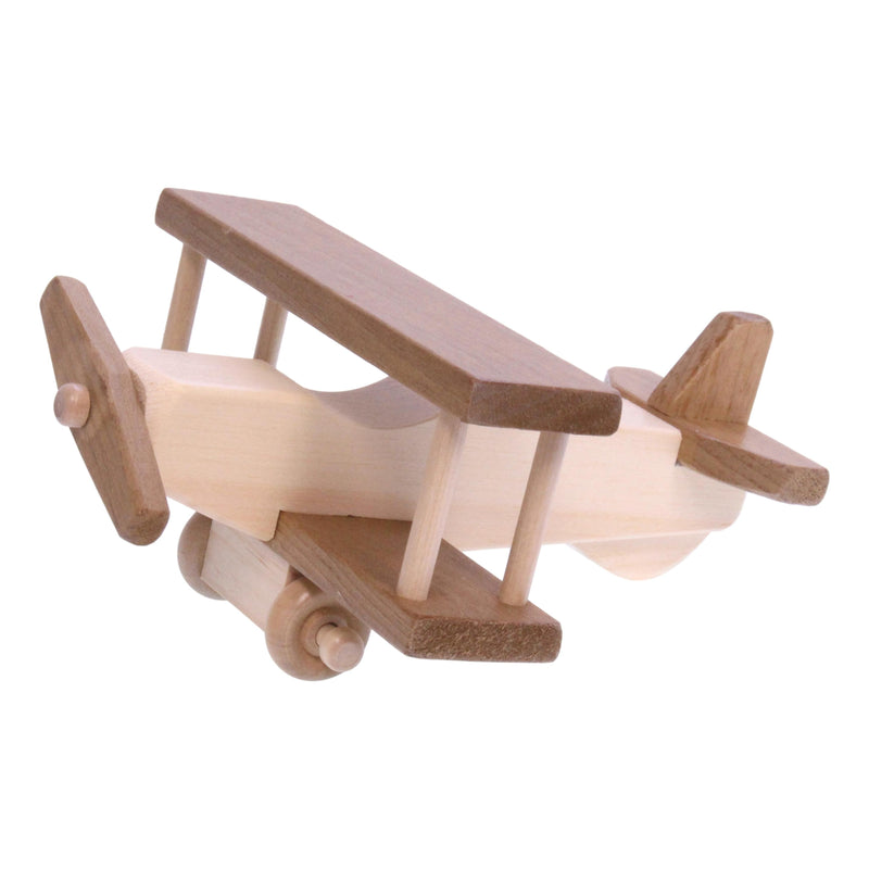 AmishToyBox.com Wooden Toy Airplane With Spinning Propellor, Kid-Safe Finish