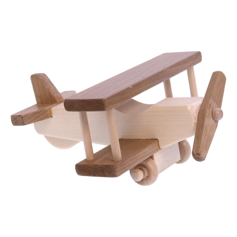 AmishToyBox.com Wooden Toy Airplane With Spinning Propellor, Kid-Safe Finish