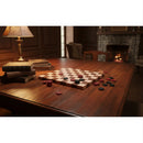 Maple/Walnut Hardwood 18" Chess and Checkers Wooden Game Board by AmishToyBox.com