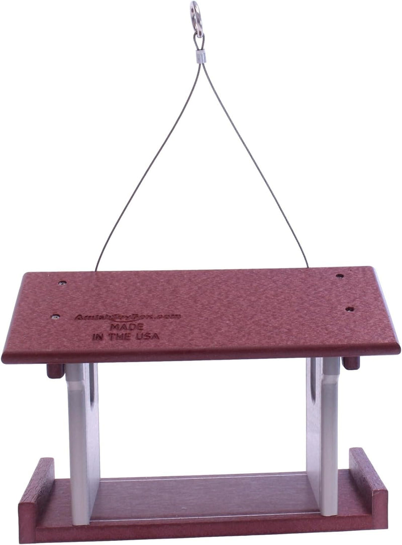 Amish-Made Bluebird Feeder For Feeding Mealworms, Poly Lumber