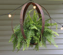Rustic Hanging Plant Holder, Made with Reclaimed Whiskey Barrel Rings
