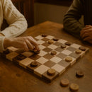 Maple/Walnut Hardwood 18" Chess and Checkers Wooden Game Board by AmishToyBox.com
