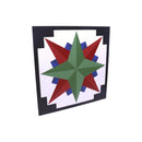 Hand-Painted Barn Quilt Sign - Mariner's Compass "Sailor" Design by AmishToyBox.com
