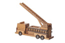 Wooden Toy Ladder Fire Truck, Kid-Safe Finish, Amish Made
