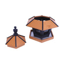 Gazebo Bird Feeder - Triple Compartment, Post-Mount by AmishToyBox.com