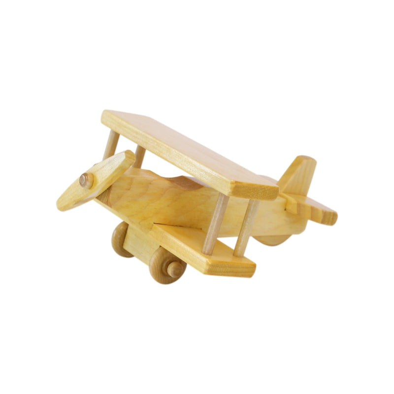 AmishToyBox.com Wooden Toy Airplane With Spinning Propellor, Kid-Safe Finish