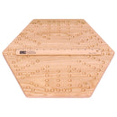 Solid Oak 16" Wide Aggravation Game Board, Unpainted Holes, Double-sided