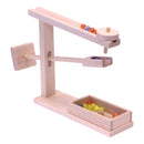 Amish-Made Wooden Marble Roller Machine Toy, Child-Safe Maple/Walnut Finish