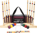 Family Tradition Croquet Set, 8-Player Wooden Croquet Game