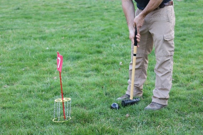 Amish-Made Deluxe Flag Croquet Golf Game Set, With Duffel Carry Bag