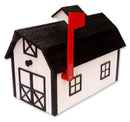 Amish-Made Wooden Mailbox, Dutch Barn Style, Post-Mount
