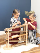 Amish-Made Deluxe Wooden Marble Flyer Racetrack Toy