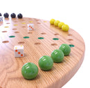 Round Aggravation Game Board Set - Solid Oak Wood - Double-Sided