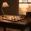 Maple/Walnut Hardwood 18" Chess and Checkers Wooden Game Board by AmishToyBox.com