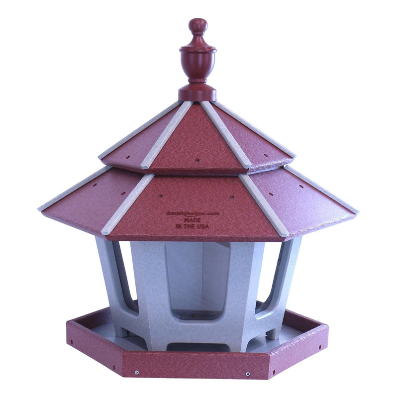 Gazebo Bird Feeder - Triple Compartment, Post-Mount