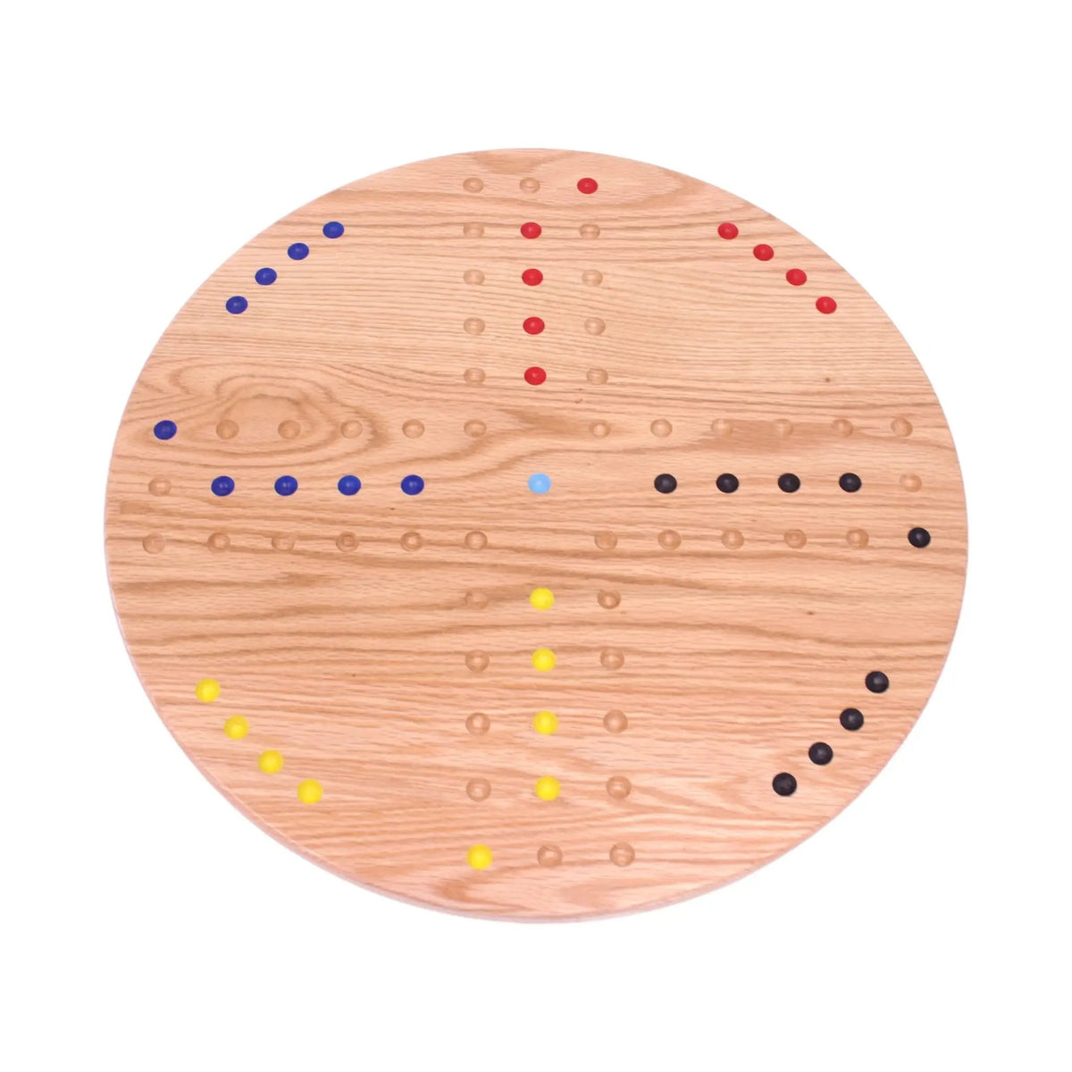 Round Aggravation Game Board Set - Solid Oak Wood - Double-Sided, photo 7 of 12