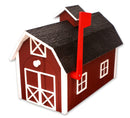 Amish-Made Wooden Mailbox, Dutch Barn Style, Post-Mount