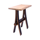 Rustic Wooden Accent or End Table with Wormy Maple Top and Barrel Stave Legs