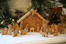 AmishToyBox.com Wooden Nativity Manger Scene Set, 14 Pieces