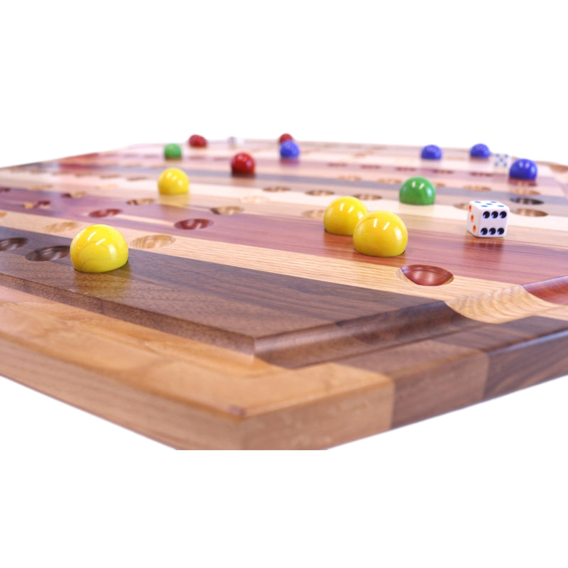 Multi-Wood Aggravation Marble Game Board Set, 24" Wide