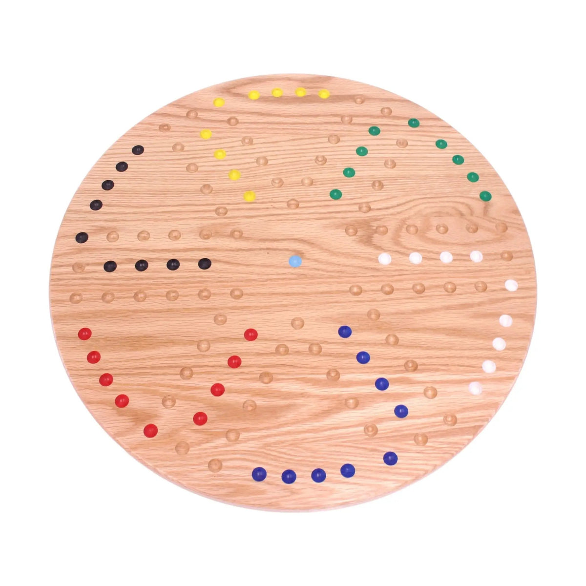 Round Aggravation Game Board Set - Solid Oak Wood - Double-Sided, photo 6 of 12