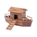 Noah's Ark Wooden Playset with 13 Animals, Removable Roof and Ramp by AmishToyBox.com