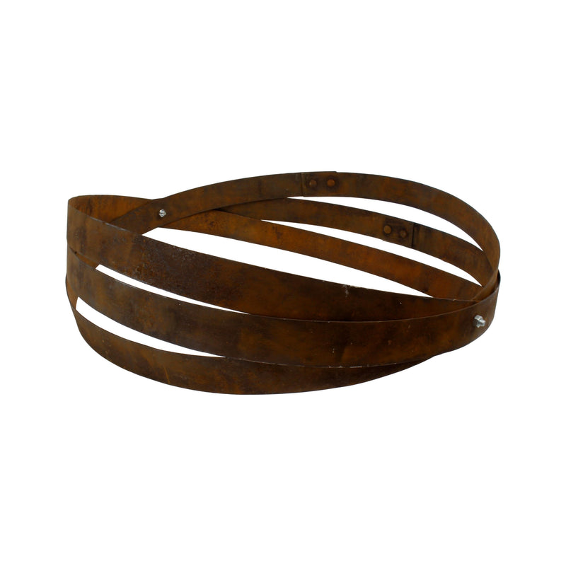 Rustic Hanging Plant Holder, Made with Reclaimed Whiskey Barrel Rings