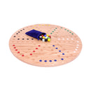 Round Aggravation Game Board Set - Solid Oak Wood - Double-Sided by AmishToyBox.com