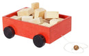 Amish-Made Wooden Toddler Pull Wagon Toy with Wood Building Blocks by AmishToyBox.com