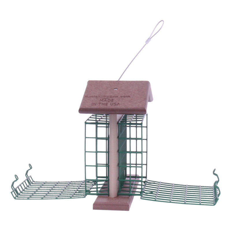 Double Suet-Cake Bird Feeder, Made With Poly Lumber, Amish-Made