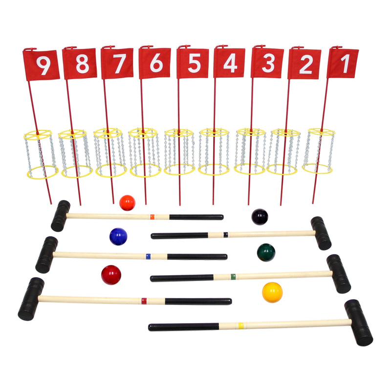 Amish-Made Deluxe Flag Croquet Golf Game Set, With Duffel Carry Bag