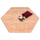 Solid Oak 16" Wide Aggravation Game Board, Unpainted Holes, Double-sided