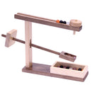 Amish-Made Wooden Marble Roller Machine Toy, Child-Safe Maple/Walnut Finish