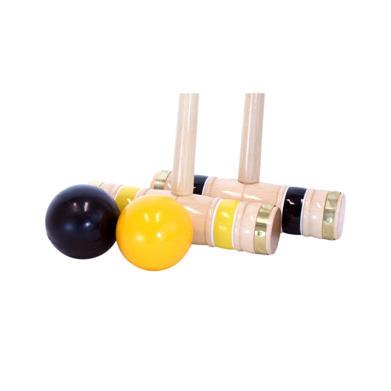 Deluxe Croquet Game Set, 6 Player, Amish-Made, With Wooden Holder