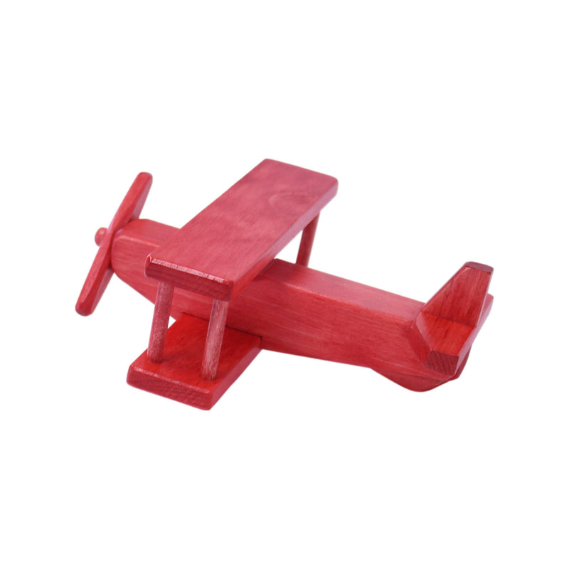 AmishToyBox.com Wooden Toy Airplane With Spinning Propellor, Kid-Safe Finish