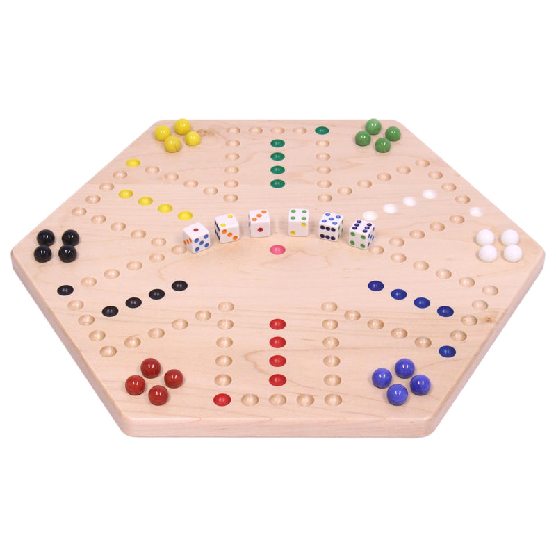 Hand-Painted Wooden Aggravation Game Board (Wahoo), Double-Sided