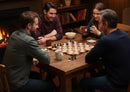 Maple/Walnut Hardwood 18" Chess and Checkers Wooden Game Board by AmishToyBox.com
