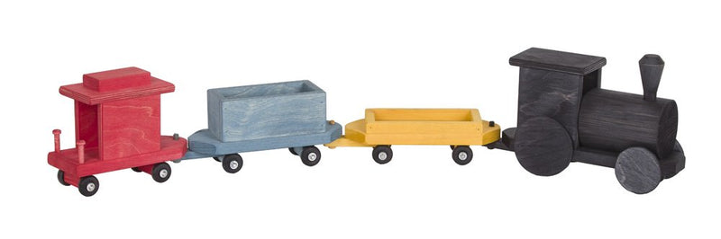 Amish-Made Large Wooden 40" Freight Train Toy Set, Kid-Safe Finish