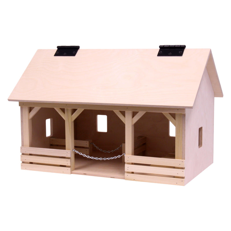 AmishToyBox.com Large A-Frame Barn Toy with Hay Loft, Realistic Wooden Toy Barn