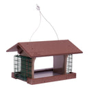 Amish-Made Deluxe Bird Feeder with Suet Holder, Made With Poly Lumber by AmishToyBox.com