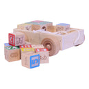 Amish-Made Wooden ABC Block Toddler Pull-String Wagon Toy