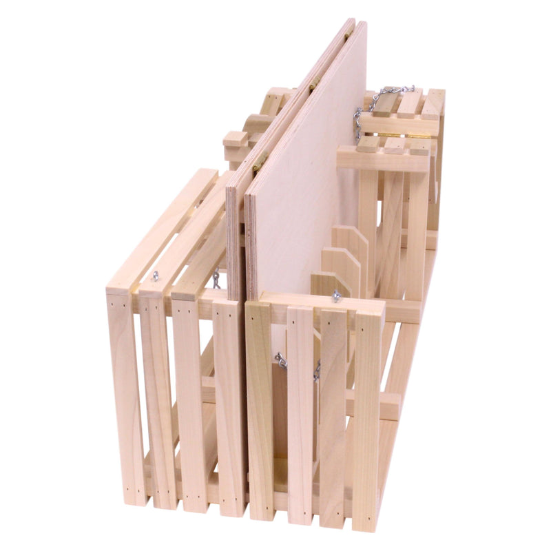 Amish-Made Wooden Folding Stock Yard Farm Toy, Unfinished