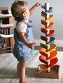 Marble Tree Wooden Toy - Child-Safe Finish - Pack of Marbles Included by AmishToyBox.com