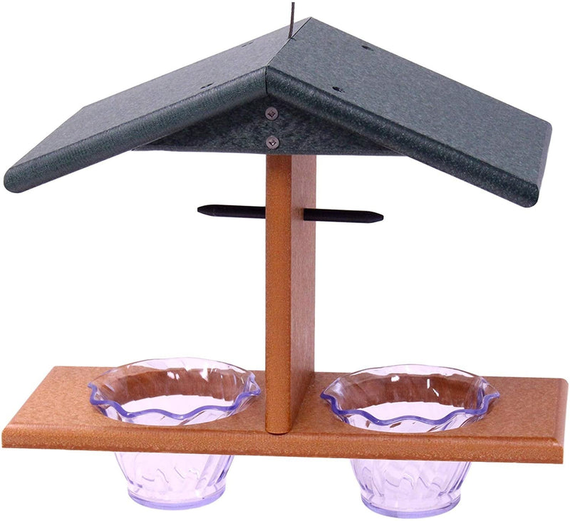 Oriole Bird Feeder, Double-Cup Jelly Oriole Feeder with Pegs for Orange Halves