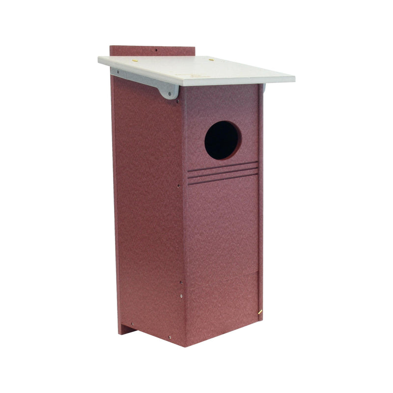 Wood Duck Bird House, Made with Durable Poly Lumber, Post-Mount Design