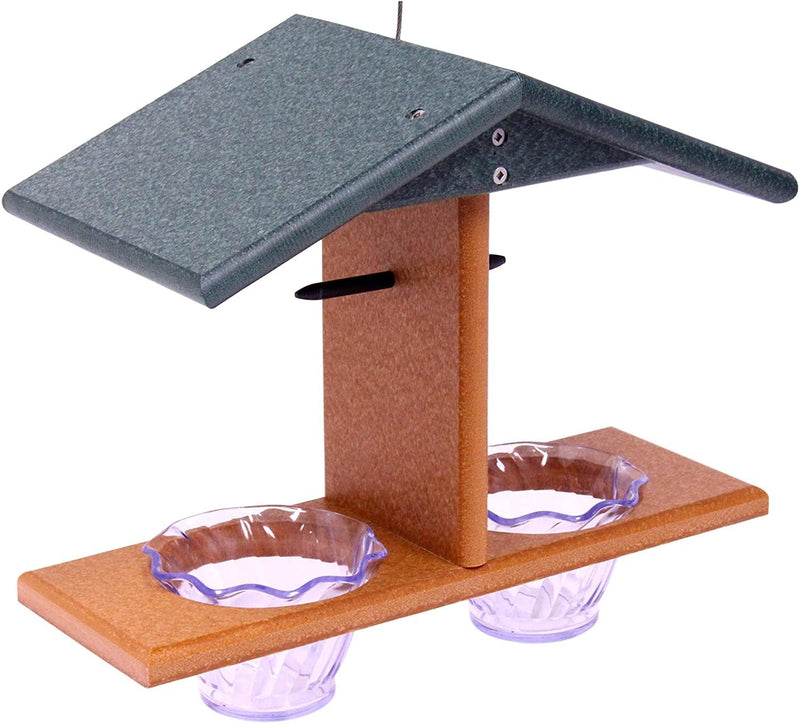 Oriole Bird Feeder, Double-Cup Jelly Oriole Feeder with Pegs for Orange Halves